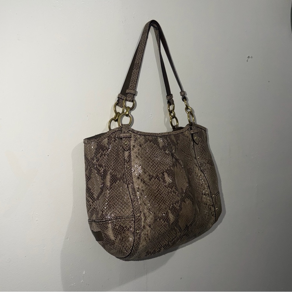 Coach Madison Phoebe Python Print Shoulder Bag - image 7